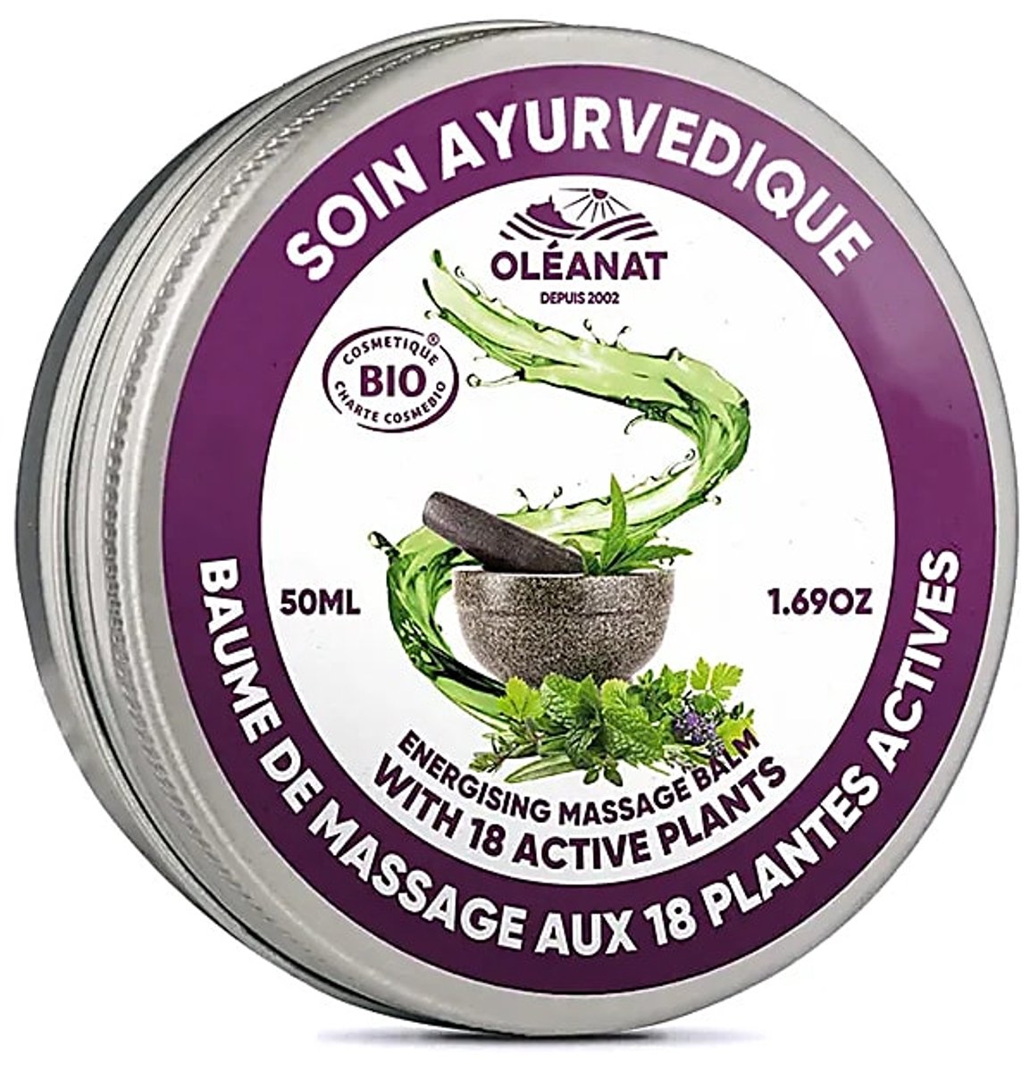 Ayurvedische massage balsem met 18 kruiden BIO - 50 - Biologisch - M