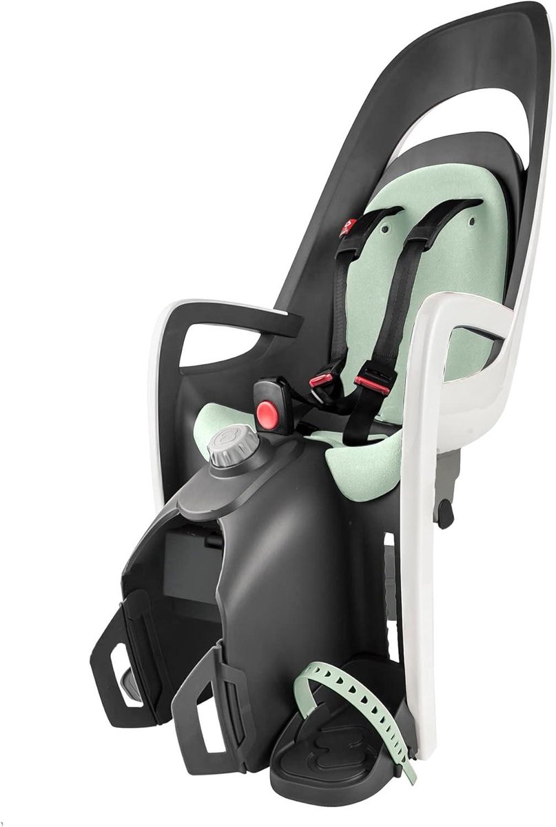 Kinderzitje - Fietszitje Kind - Veilig Fietsen - Geïntegreerde Vering - Eenheidsmaat - Grijs Wit Mint