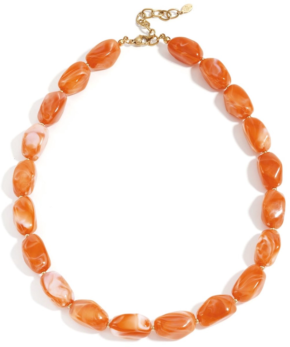 Ketting met organische kralen