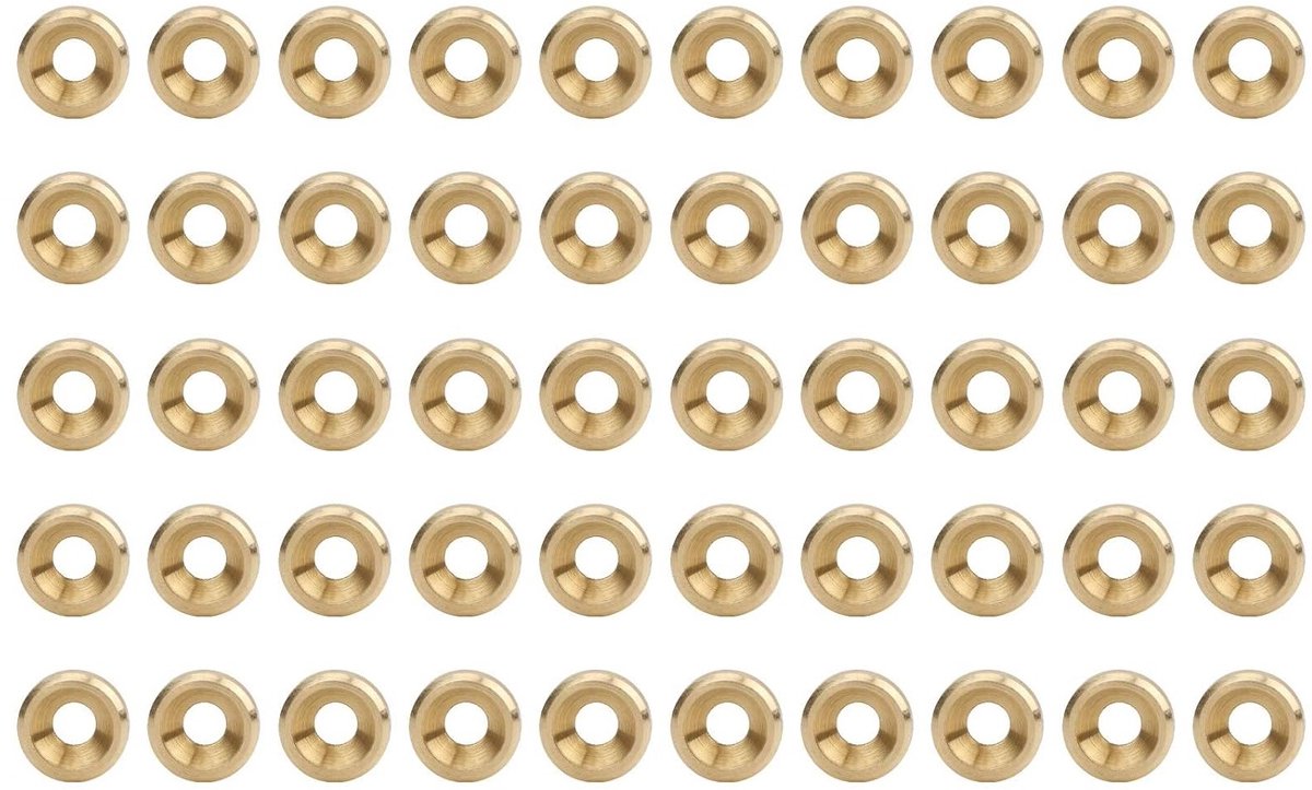Countersunk Hoofd Ring, CNC Hoofdafdichting, Professionele Accessoires voor M6 (M5), 50 Stuks, Ideaal voor Industrie en Klussen