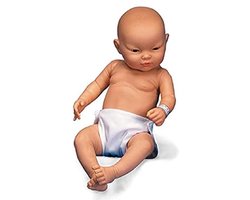 Baby Verzorging Pop - Oefenpop Baby - Babyverzorging Leren - Beweegbare Gewrichten - 52 x 30 x 30 cm - Aziatisch