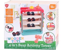 Play houten activiteiten speeltoren - educatief speelgoed voor kinderen.