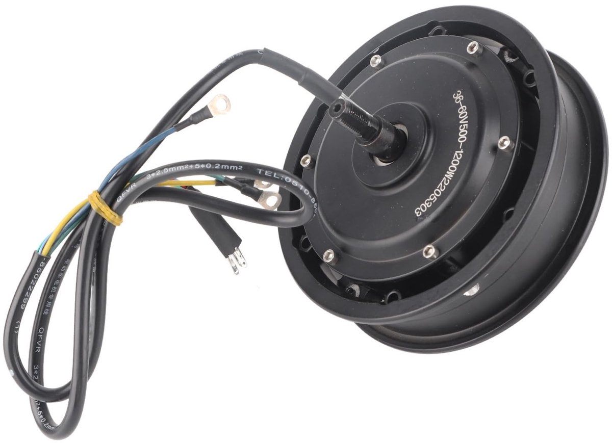 Jhubersproducts - Elektrische fietsnaafmotor - 1200 W - Hoogwaardige prestaties - 10 inch - IP54 waterdicht - Geschikt voor motorfietsen en scooters -