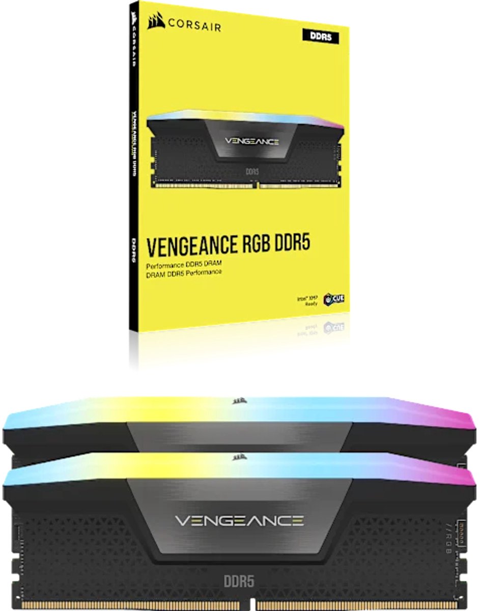 CORSAIR Vengeance RGB 64GB (2x32GB) DDR5 DIMM 6000MT/s CL40 XMP