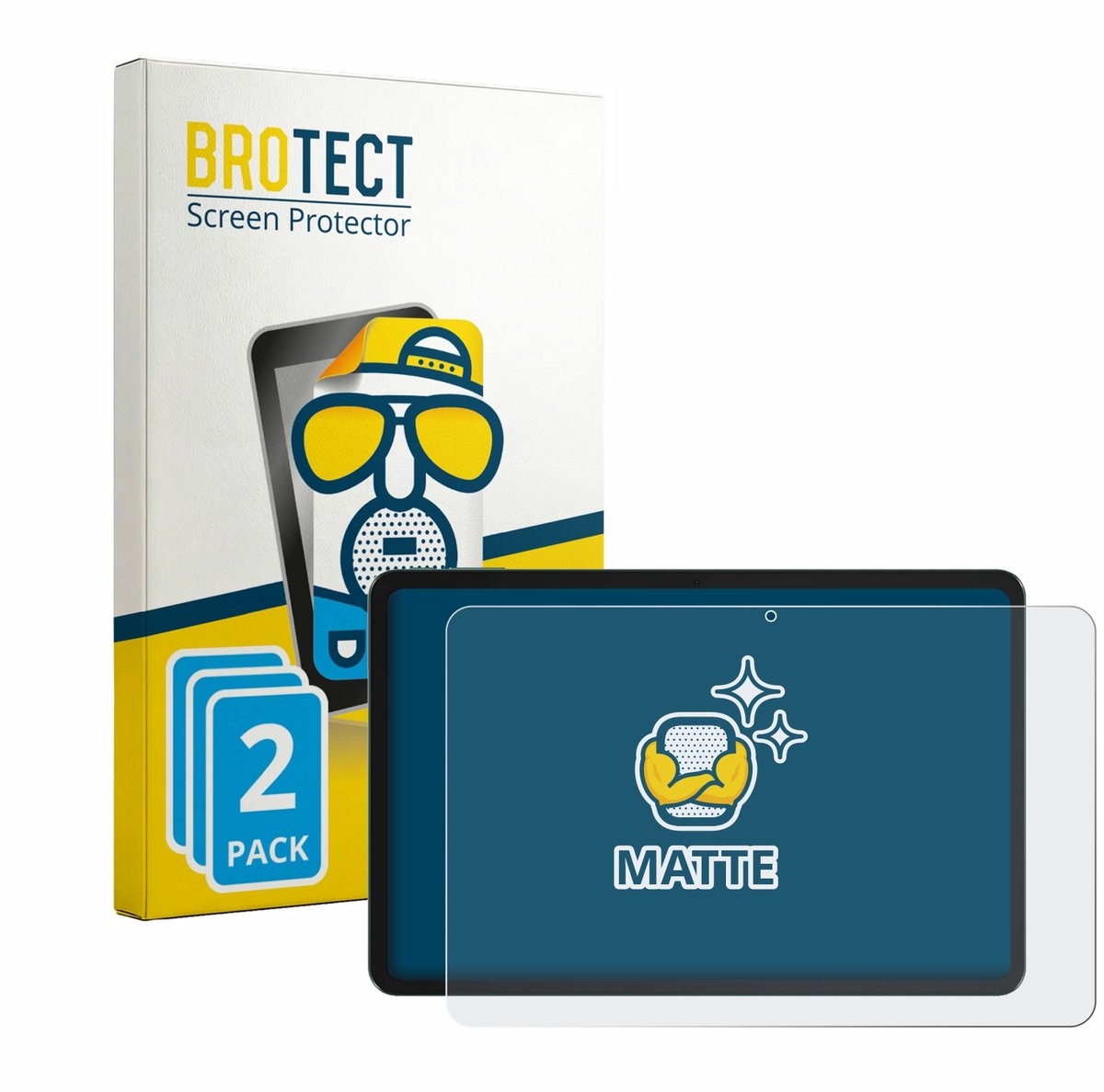 BROTECT - Screenprotector voor Tecno MEGAPAD 2 - Folie Beschermfolie matte 2 Stuks