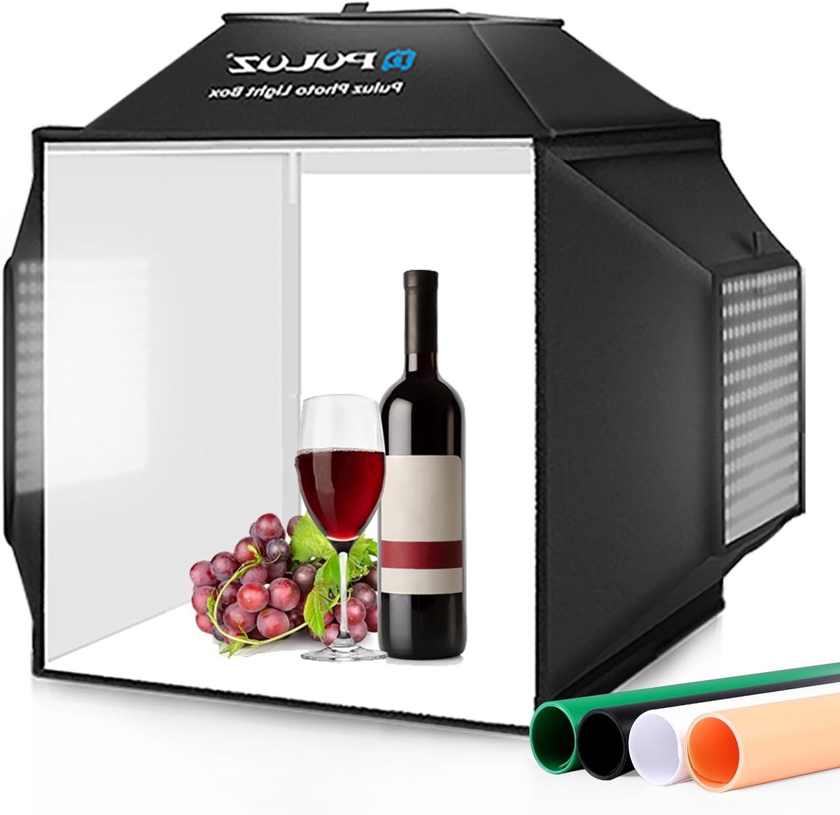 Professionele Dimbare Fotostudio Tent Kit, 40CM Lichtdoos met 4 Achtergronden voor Productfotografie