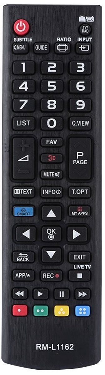 By shayne - TV-afstandsbediening - Universele afstandsbediening LG - Compact en gebruiksvriendelijk - Geschikt voor LCD-tv - Vervangende afstandsbedi.