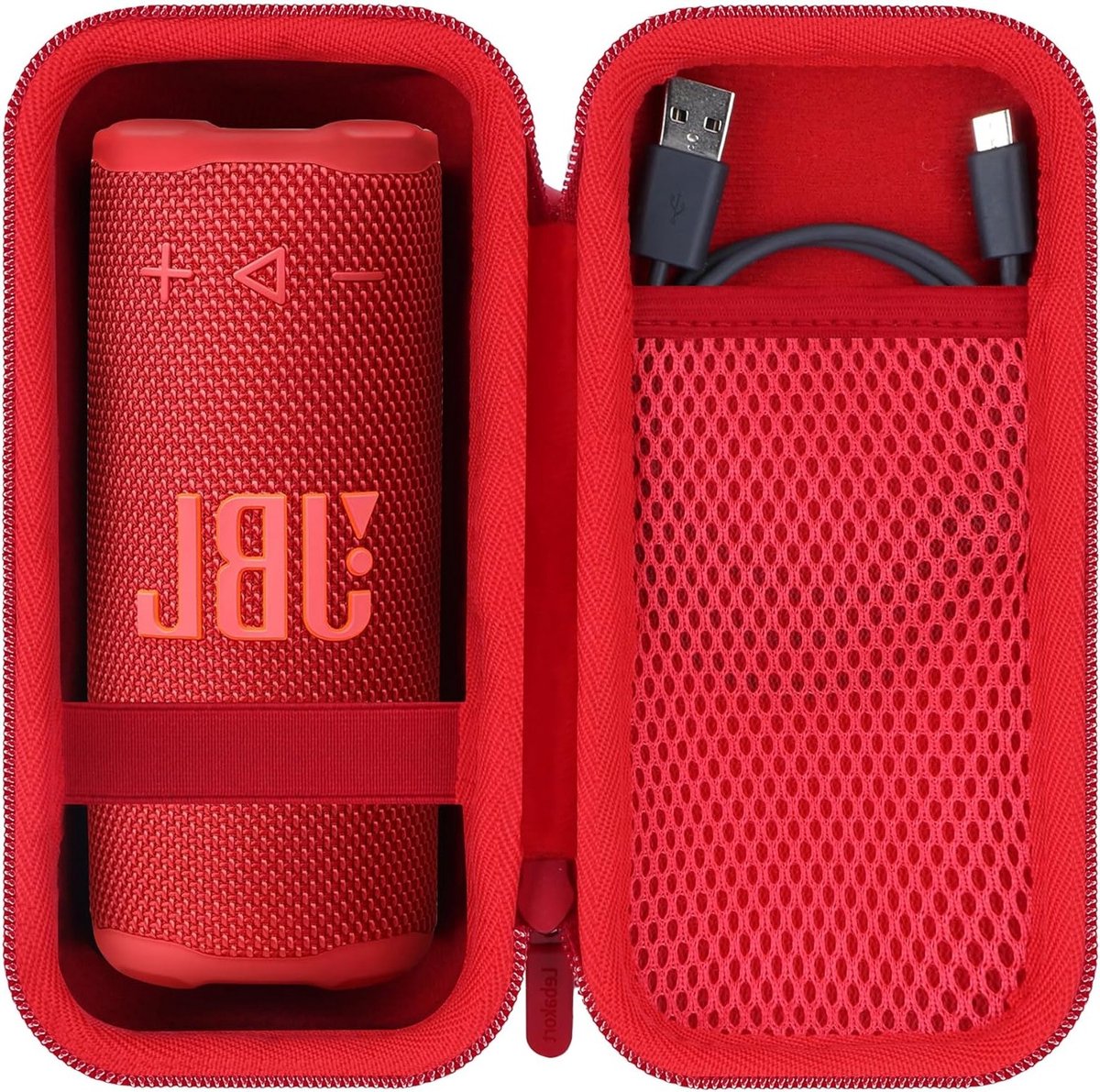 Duurzame Hard Protective Case voor Compacte Bluetooth Speaker - Rood, Schokbestendig en Waterdicht