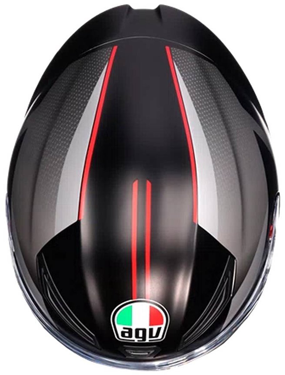 AGV K1 S LAP MATT BLACK/GREY/RED - Maat S - Integraal helm - Scooter helm - Motorhelm - Zwart - Scooterhelmen mannen en vrouwen. – foto 5