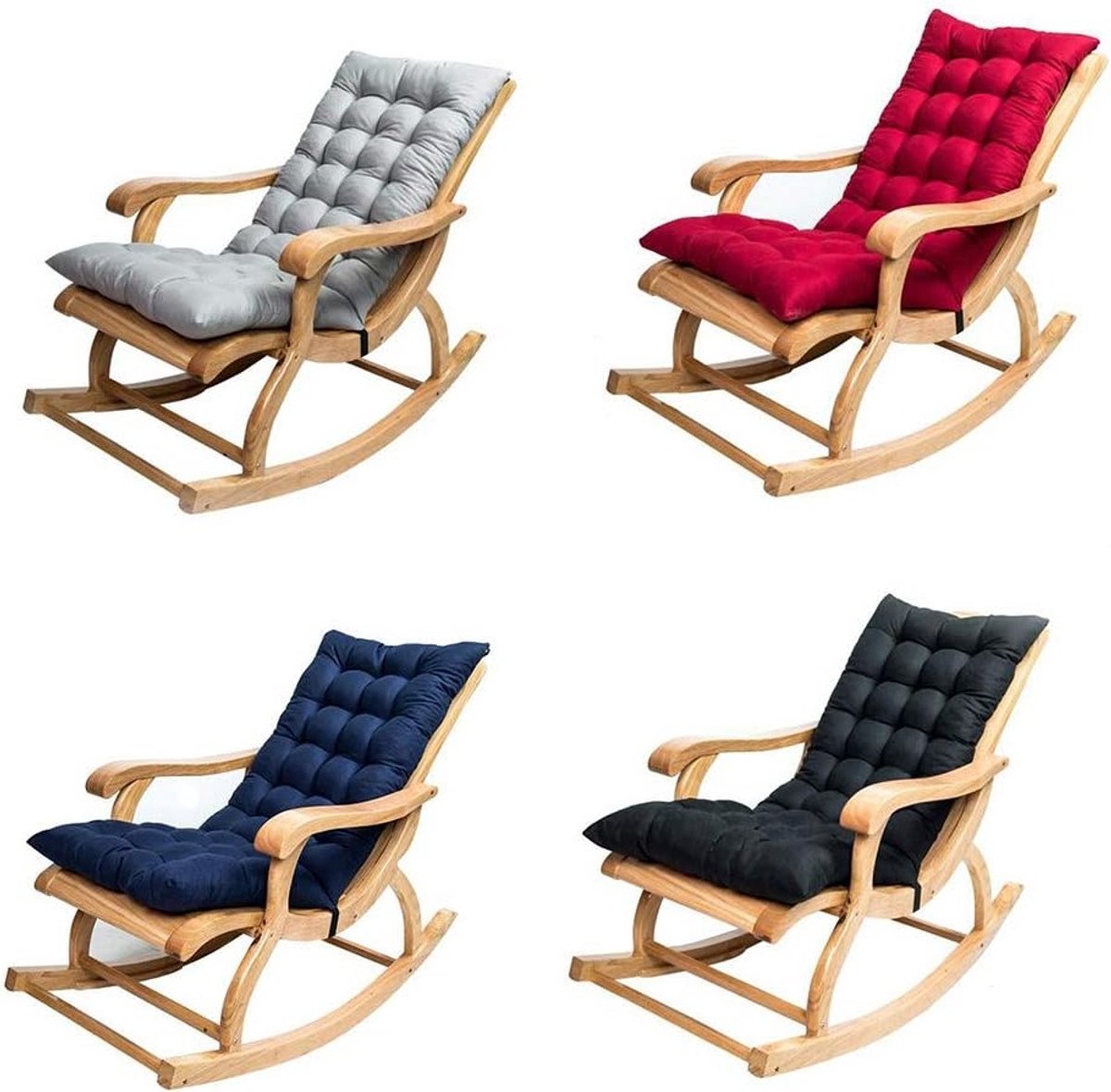 Zachte en Dikke Kussens voor Schommelstoelen, Tuinstoelen en Ligstoelen met Antislip en Bi