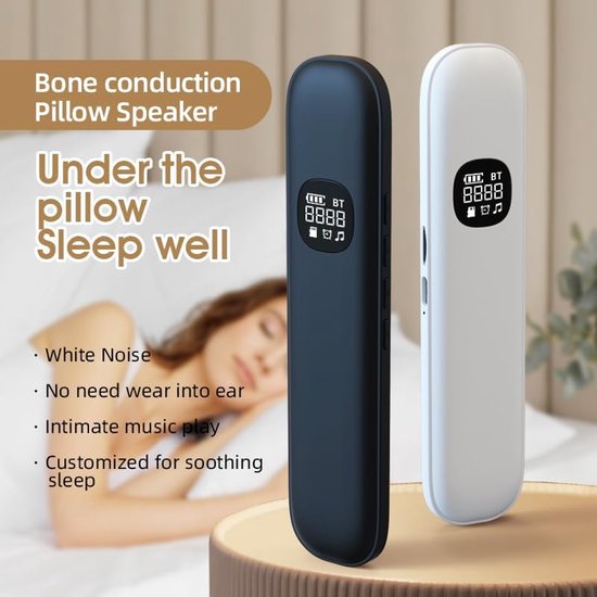 Kussenspeaker voor een diepe slaap - draadloze Bluetooth-botgeleiding, ingebouwde witte ruis en instelbare timer - TF-kaartondersteuning, perfect voor zijslapers en mensen met slapeloosheid. van Merkloos — afbeelding 2