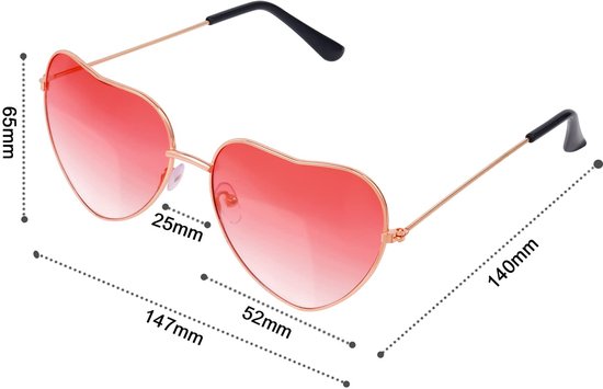 Dailygoods - Hippy Specs Zonnebril - Retro Festival Bril - 100% UV-bescherming - Snoepkleur - Funky Accessoires - Geschikt voor Kinderen - Hippe Bril van Dailygoods — afbeelding 3