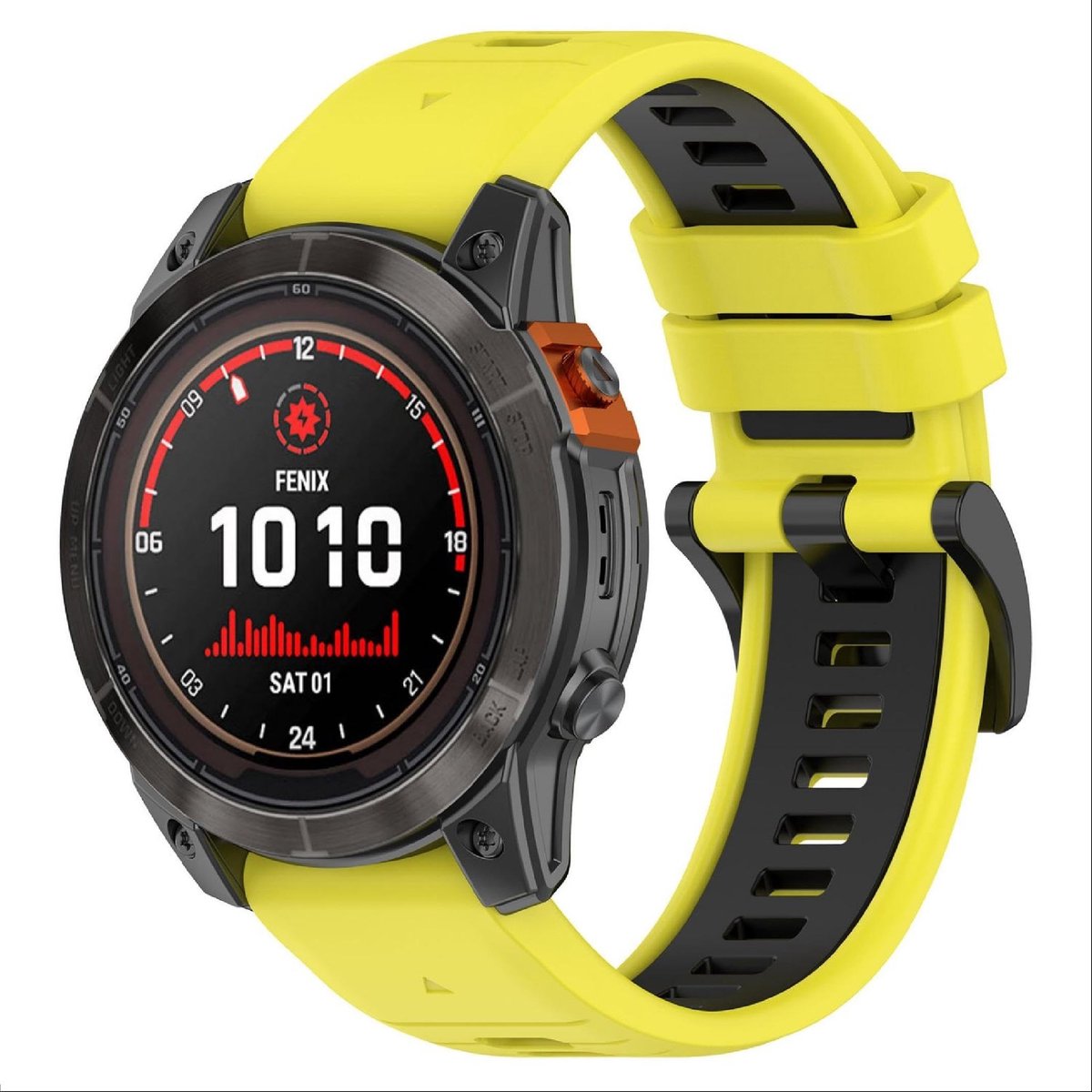 Elzusha - Band compatibel met Garmin Fenix 8 47 mm - Zachte TPU horlogeband - Vervanging band met kleurstiksels - Stijlvol en comfortabel - Geschik...