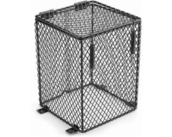 Reptielenlamp Afdekking - Lampkooi Terrarium - Veiligheid Huisdieren - Ijzeren Constructie - 13 x 16.5 cm - Zwart