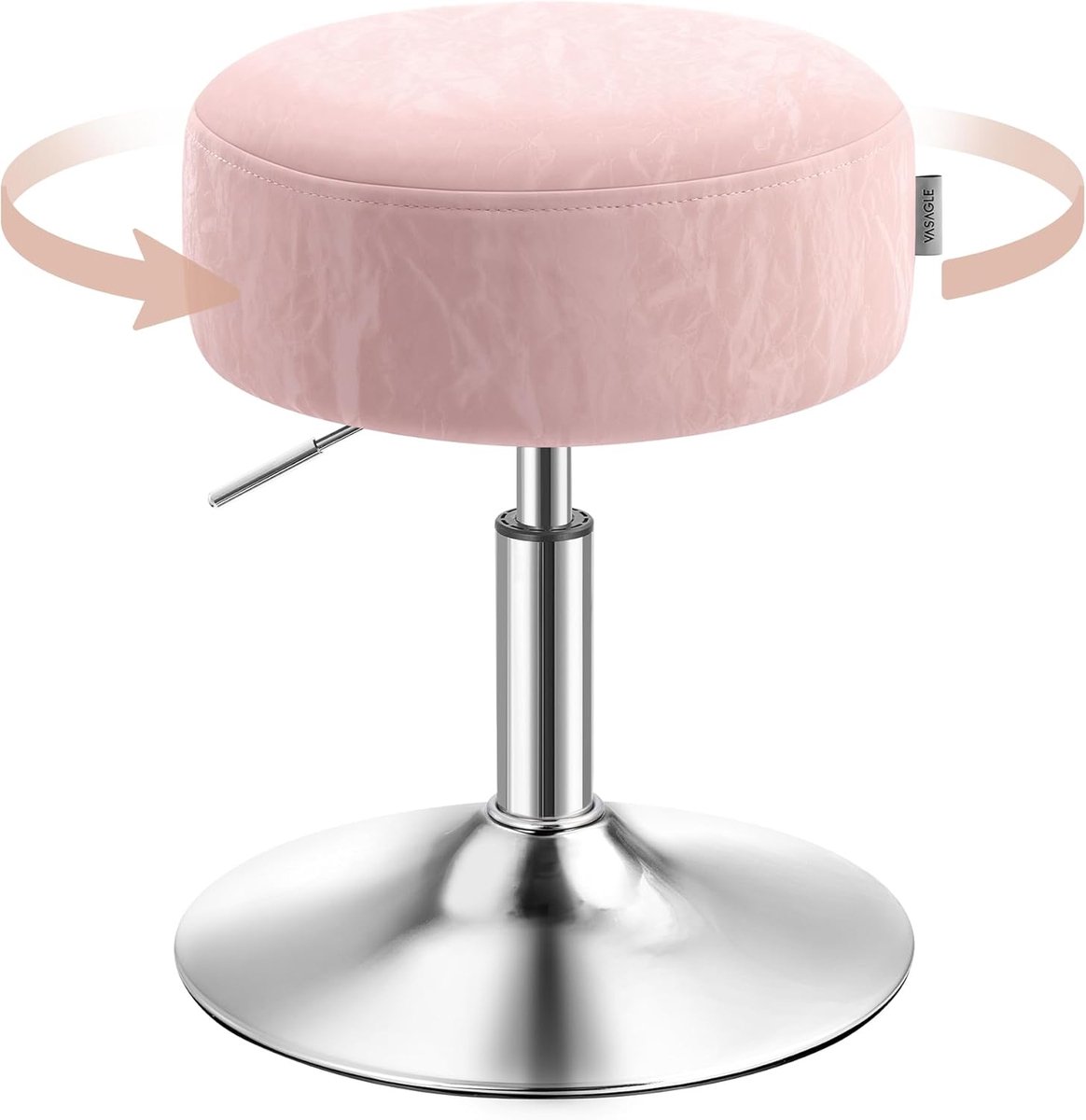 Kaptafelkruk - Draaibare Stoel - Comfortabel Zitten - In Hoogte Verstelbaar - 35x60 cm - Roze