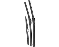 Ruitenwisserbladen Set - Voorruitborstels - Veilig Rijden - Versterkte Coating - 26 16 12 inch - Zwart
