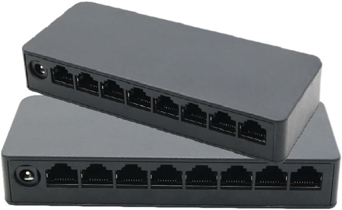 Gigabit Switch - Netwerk Hub - Internet Snelheid - 8 Poorten - 1000 Mbps - Zwart