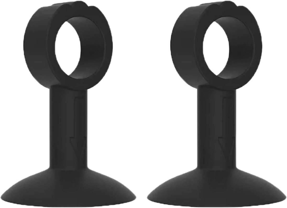 Deurstopper Set - Stille Pad - Muur Beschermen - Zachte Demping - 2 Stuks - Zwart