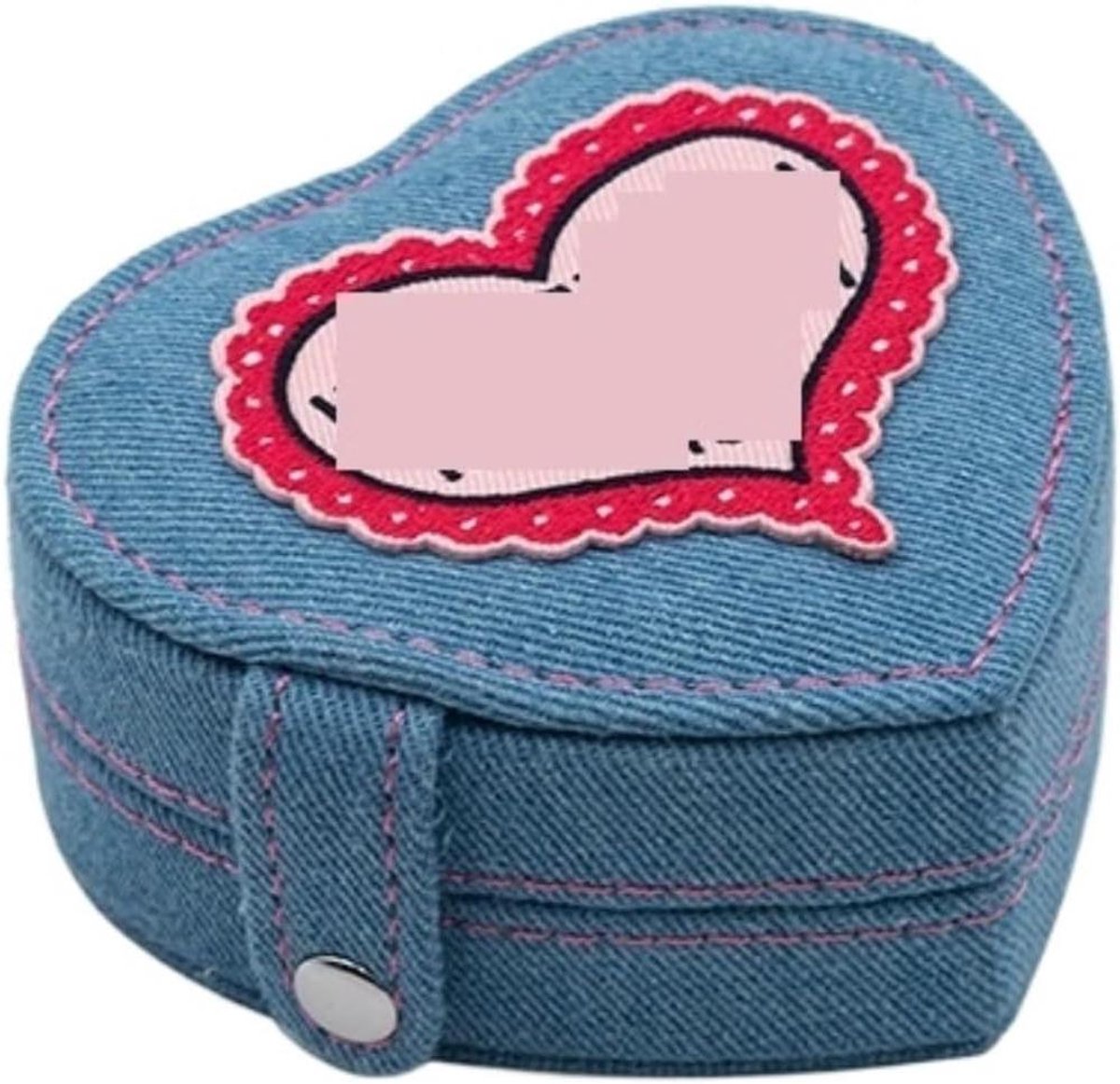 Juwelendoosje - Opbergtasje - Sieraden Opbergen - Grote Capaciteit - 10 x 9.5 x 4.5 cm - Blauw