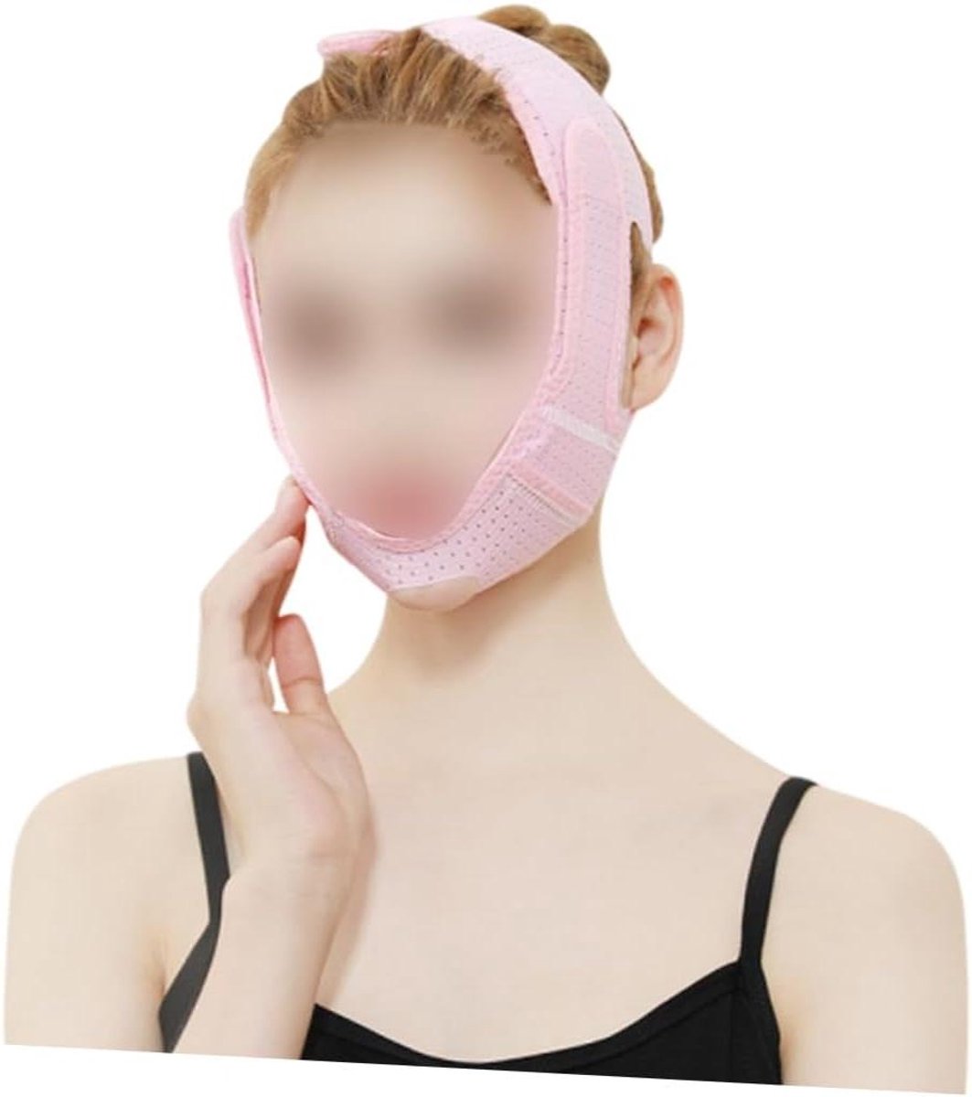 Gezichtsband - Gezichtsmasker Vormgeven - Gezichtscontouren Verbeteren - Verstelbaar Elastisch Ontwerp - 90 x 59 cm - Roze