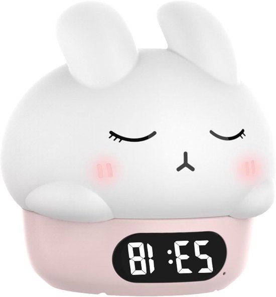 Generico Bunny Alarm Clock - Konijn Nachtlicht, Sleep Training, Siliconen Pat Light, Kids Wake Up Lamp, Digitale Klok, Slaapkamer Nachtlicht, Schattige Kinderalarmklok — afbeelding 3
