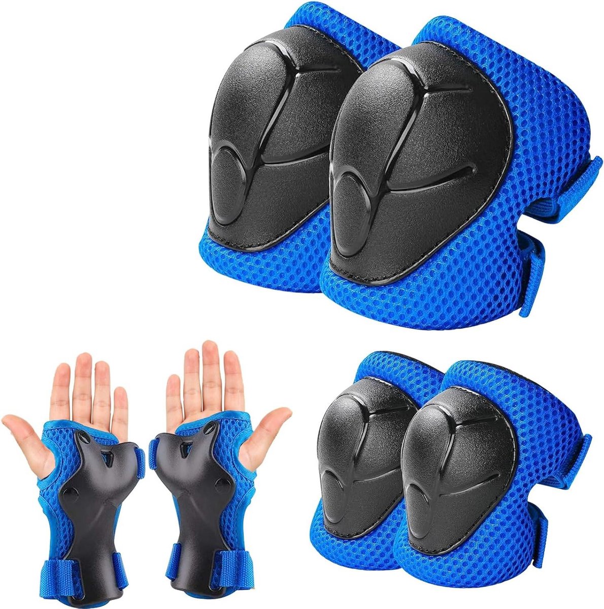 Kinder Beschermset - Veiligheidsuitrusting - Buitensporten - 6 Delige Set - Verstelbaar - Blauw