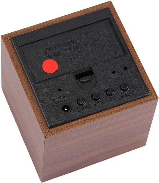 Happy Lemon beautiful and individualized wooden clock desk table LED digital display alarm clock with time, date and temperature display Romantic feelings — afbeelding 5
