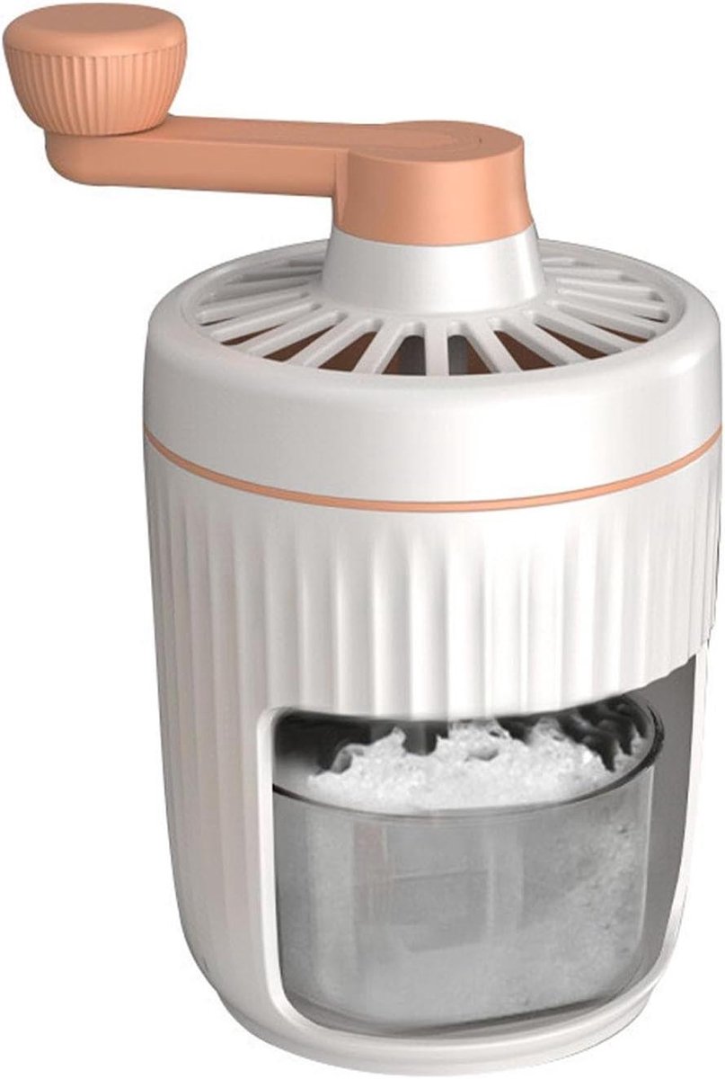 Draagbare ijscrusher - Handmatige ijsmaker - Drankjes maken - Stabiel hol ontwerp - 400 Gram - Wit