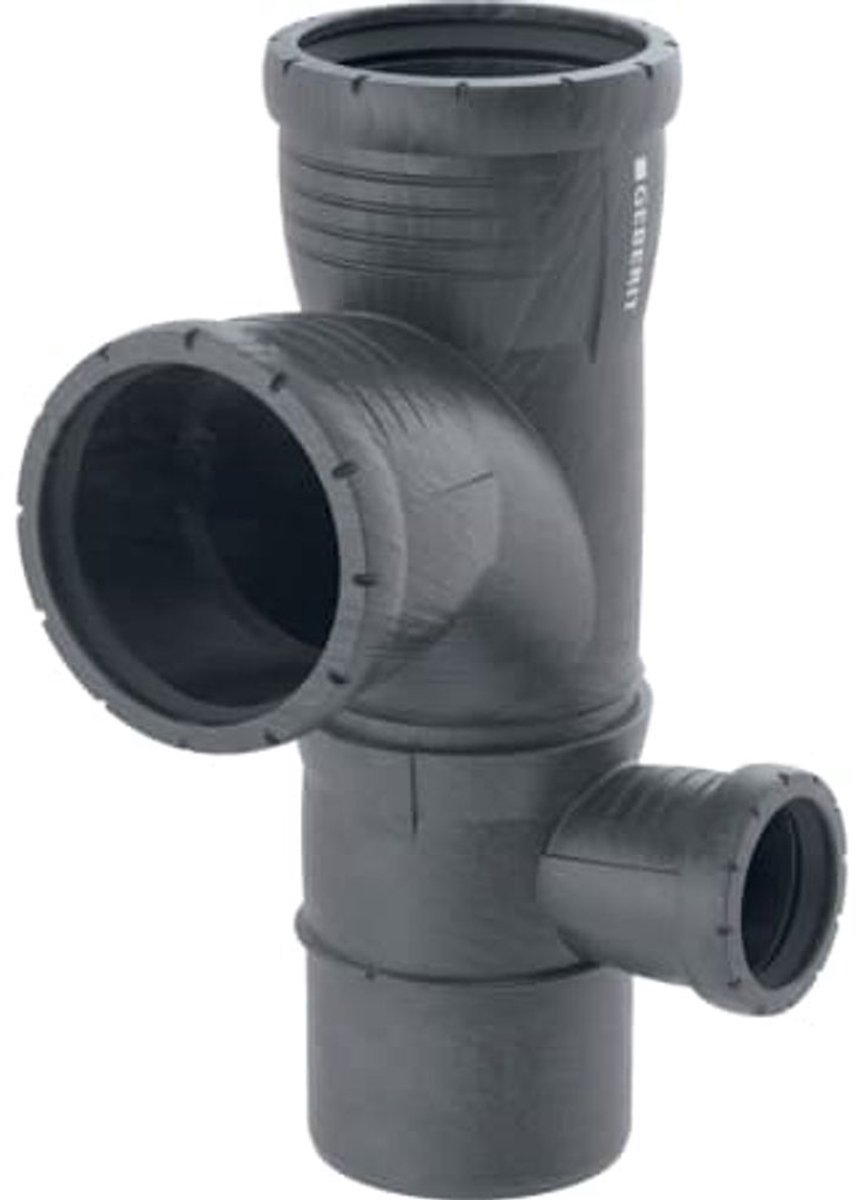 Geberit Silent-Pro Gecombineerd bochthoekstuk 87,5° rechts, DN 100 / 90 / 50, 393.562.14.1