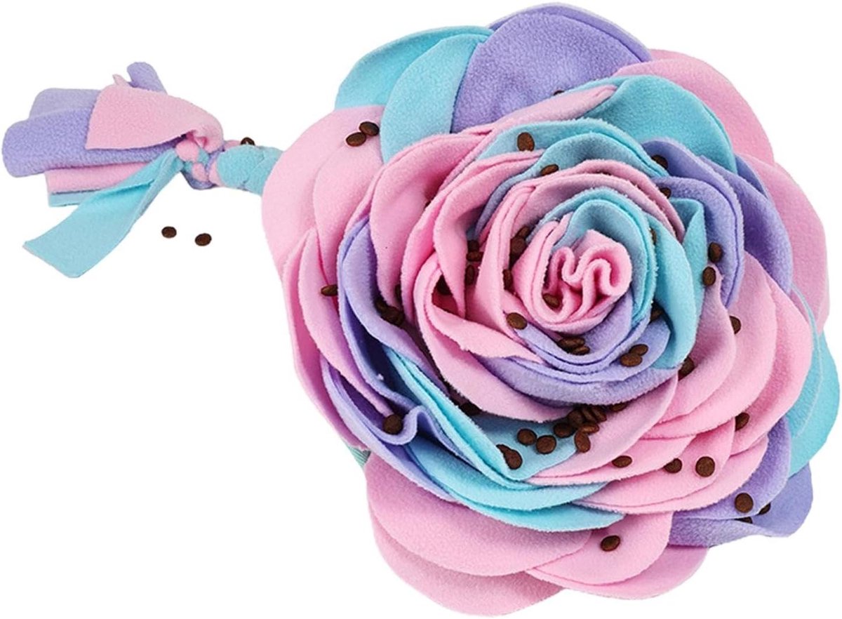 Snuffelmat Honden - Voer Speelgoed - Geurtraining Voedsel - Antislip Ontwerp - 25 x 25 x 54 cm - Roze Blauw
