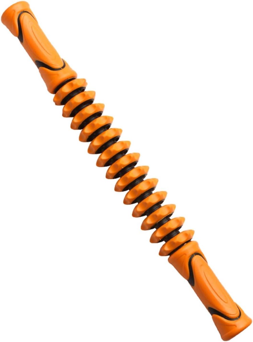 Massagestick Roller - Spierroller Fascia Tool - Spierontspanning Bevorderen - Triggerpoint Massage - 45.5 cm - Zwart Oranje