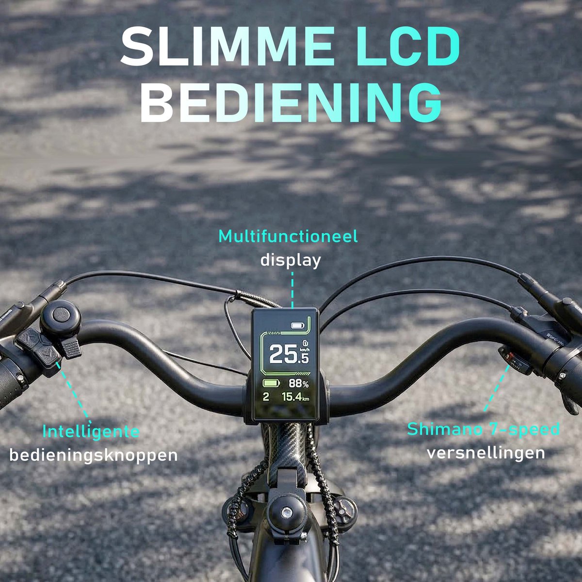 Elektrische Fiets - 790Wh Accu (21Ah) - 700C×50C Banden - Zwartpaars thumbnail 5