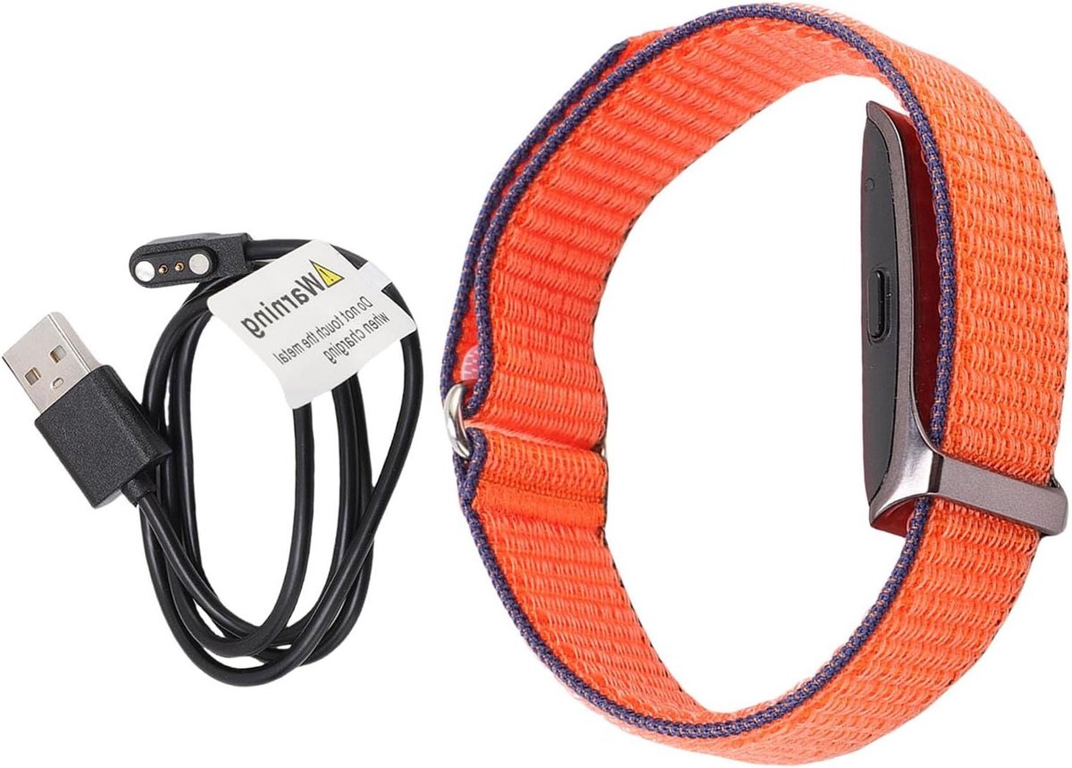 Smart Fitness Tracker - Activiteit Armband - Gezondheid Monitoren - 10m Waterdicht - 40 Dagen Batterij - Oranje
