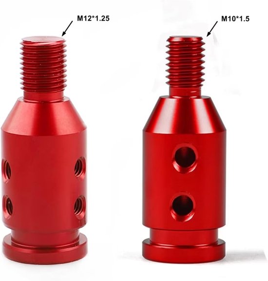 Pookknop Adapter - Schakelhendel Onderdeel - Auto Interieur - Universele Pasvorm - M12x1.25 M10x1.5 - Zwart — afbeelding 5