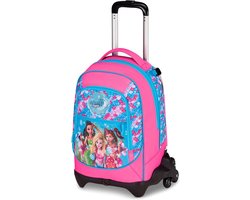 Seven Mermaid Magic School Trolley Jack with 3 Wheels Fuchsia Backpack with Removable 33L Trolley for Elementary and Secondary School Girls Fuchsia One Size Casual