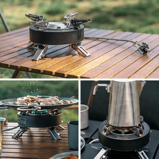 Kampeerbrander - Outdoor Kooktoestel - Buiten Koken - Dubbel Voorverwarmingssysteem - 12 kg Draaglast - Zilver — afbeelding 5