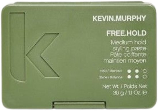 Groene KEVIN.MURPHY Free.Hold stylingpaste pot met "K" logo. Medium hold.