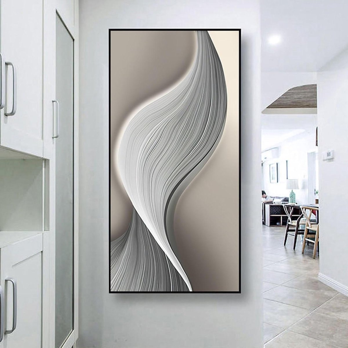 Meterkast Afdekking Decoratief Schilderij voor Woonkamer Groepenkast Decoratie Handgemaakt Frame Robuust Waterbestendig Verberg Meterkast Elegant Wanddecoratie(Style-d,34"/60cm)