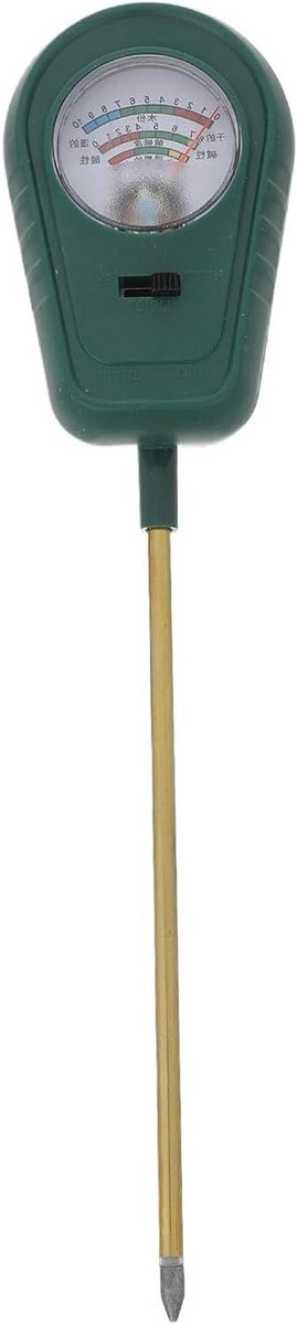 Bodemtester met Sonde - pH Voedingsmeter - Planten Verzorgen - Waterbestendige Constructie - 27.5 cm - Groen