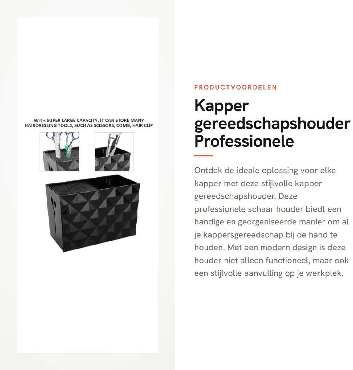 Dailygoods- Gereedschapshouder Professioneel - Kappers Schaar Houder - Snijstandaard - Organisator - Desktop Bureau - Ruimtebesparend Ontwerp - Kappersorganizer