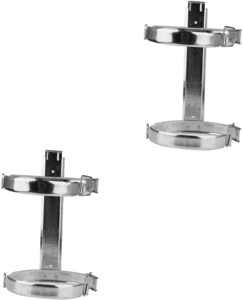 Hanger Brandblusser - Bevestiging Houder - Veilige Opslag - Stevig Ijzeren Ontwerp - 2 Stuks 30x15cm - Zilver