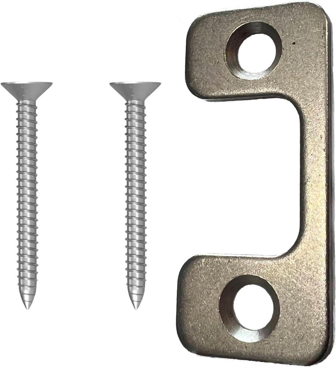 Verstelbare Deurplaat - Sluitplaat Deur - Veilige Deuropening - Naadloze Deadbolt Ervaring - 25 x 57 mm - Polished