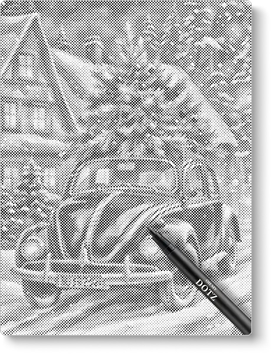 Kever Met Kerstboom | Dot painting | 50x60cm Meest gekozen | Dot painting | Oh My Dotz | Dots stippen | Diamond painting & Schilderen op nummer alternatief | Happy hobby