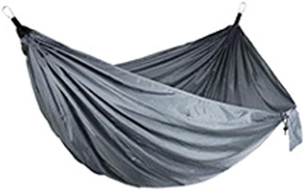 Outdoor Hangmat - Reishangmat - Ontspannen Buiten - Lichtgewicht Draagbaar - 270 x 140 cm - Grijs