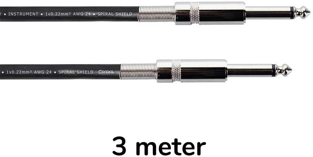 Cordial EL PP Elements Instrumentkabel Mono Jack Recht Zwart