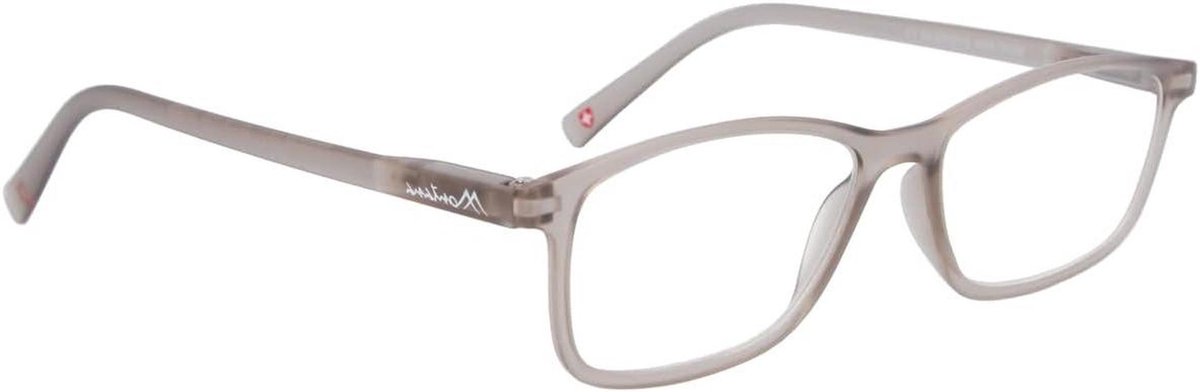 Platte leesbril - Leesoptiek - Comfortabel Lezen - Veerscharnieren - 52 mm glasbreedte - Beige/Grijs