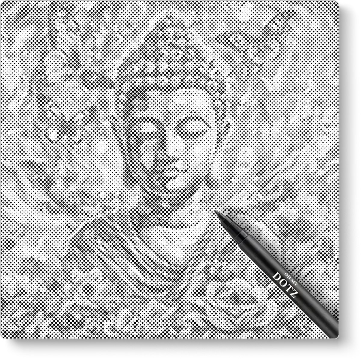 Buddha | Dot painting | 50x50cm Meest gekozen | Dot painting | Oh My Dotz | Dots stippen | Diamond painting & Schilderen op nummer alternatief | Happy hobby