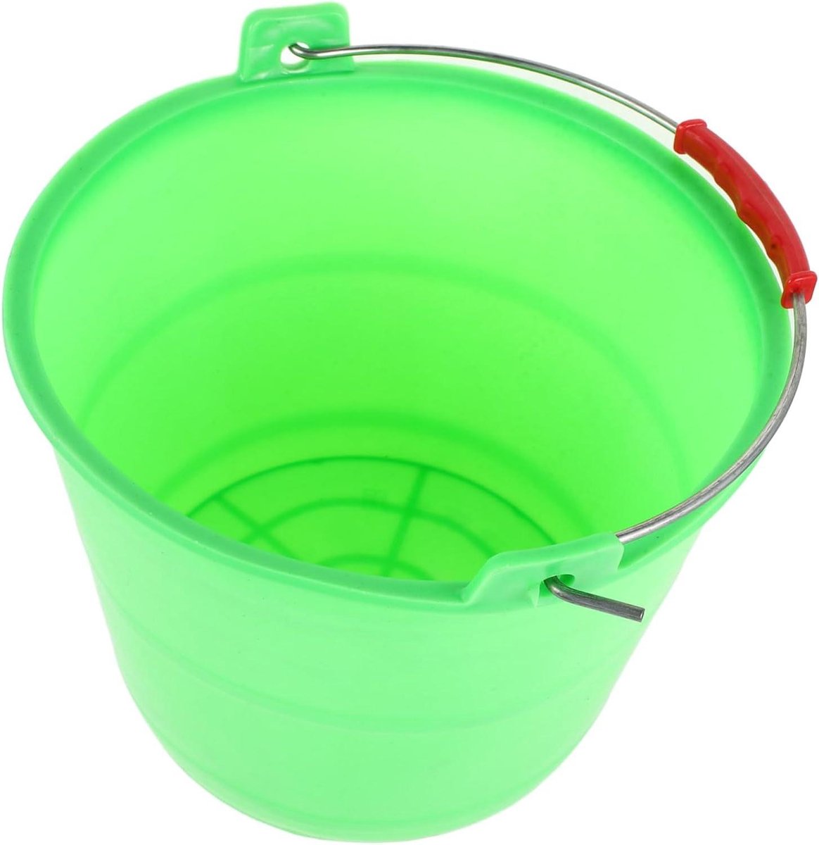 Slijtvaste Emmer - Mengemmer Bouwemmer - Modder Cement Mengen - Met Draaggreep - 27x27x27 cm - Meerkleurig