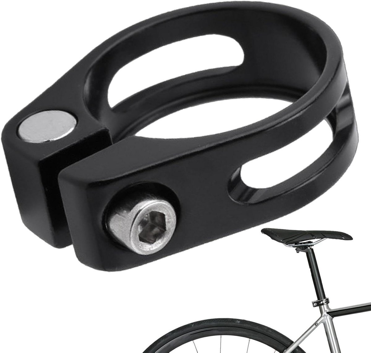 Fiets Zadelpenklem - Zadelbuis Clip - Zadelhoogte Aanpassen - Snelspansysteem - 28.6 mm - Meerkleurig