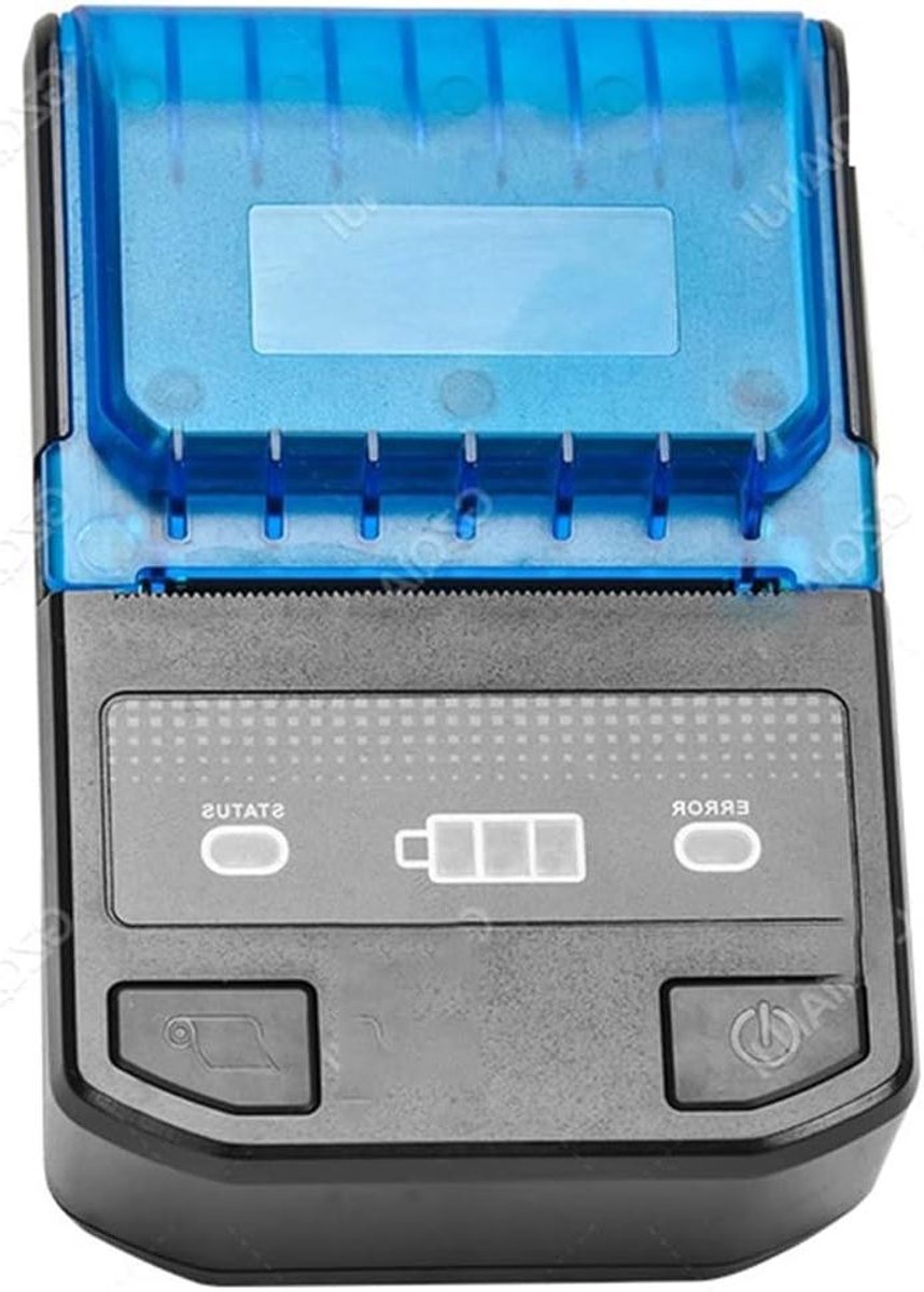 Mini Bluetooth Printer - Bon Printer Draagbaar - Bonnen Printen - Twee-in-één - 58mm - Blauw